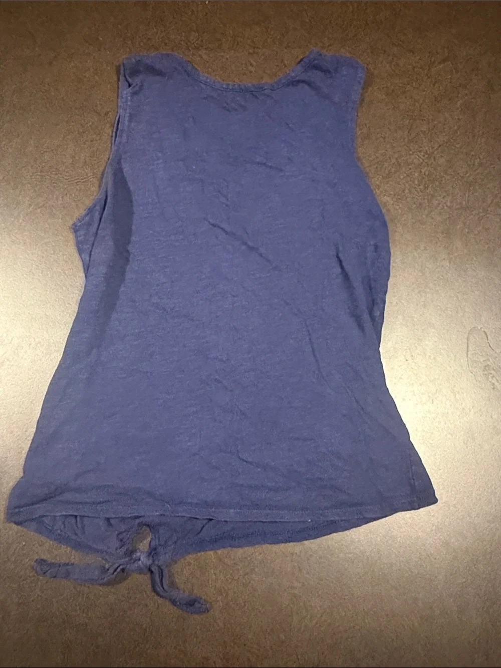 Justice Navy Tank Top with Red, White & Blue 'BE FREE' Graphic and Stud Accents